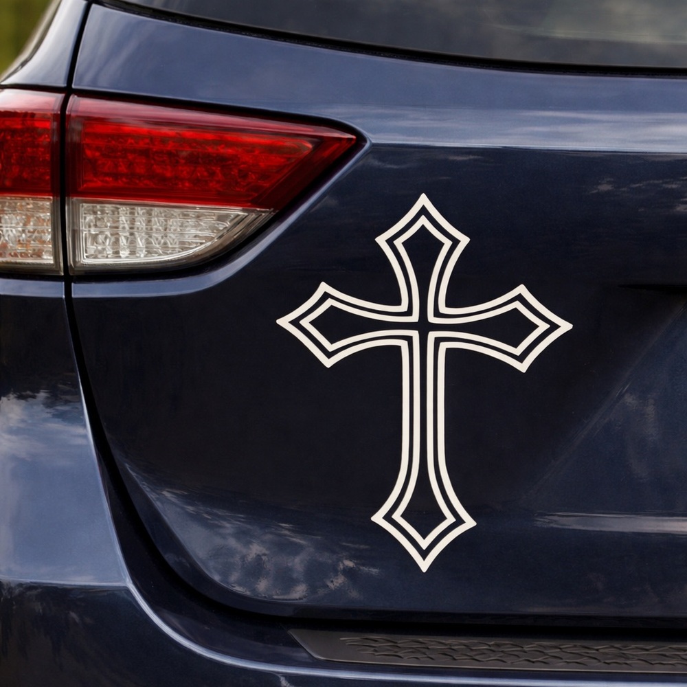 Cross Vinyl Decal